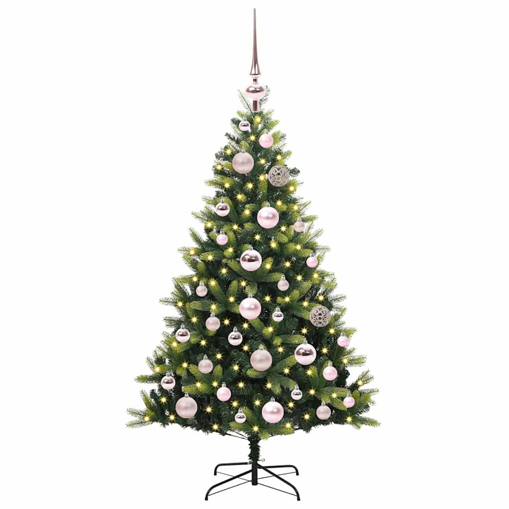 vidaXL Artificial Hinged Christmas Tree 150 LEDs Green 120 cm