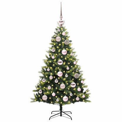 vidaXL Artificial Hinged Christmas Tree 150 LEDs Green 120 cm