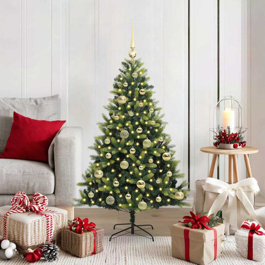 vidaXL Artificial Hinged Christmas Tree 150 LEDs Green 120 cm