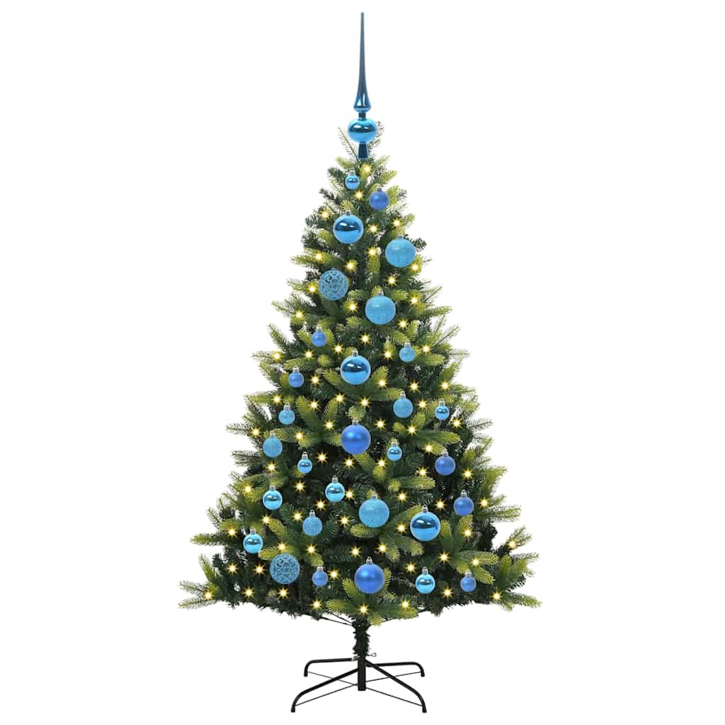vidaXL Artificial Hinged Christmas Tree 150 LEDs Green 120 cm