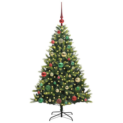 vidaXL Artificial Hinged Christmas Tree 150 LEDs Green 120 cm
