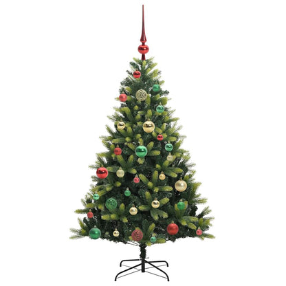 vidaXL Artificial Hinged Christmas Tree 150 LEDs Green 120 cm