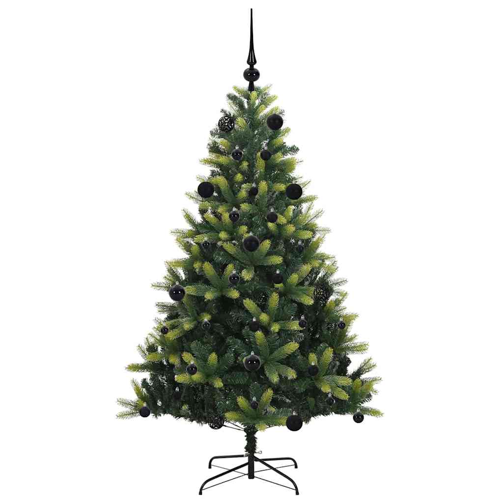 vidaXL Artificial Hinged Christmas Tree 150 LEDs Green 150 cm