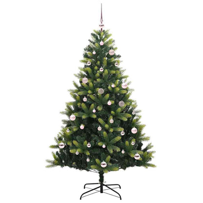 vidaXL Artificial Hinged Christmas Tree 150 LEDs Green 150 cm