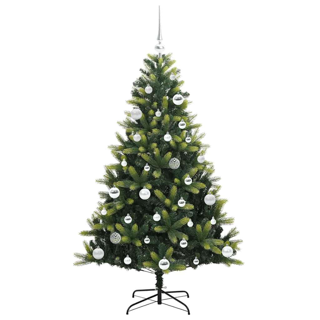 vidaXL Artificial Hinged Christmas Tree 150 LEDs Green 150 cm