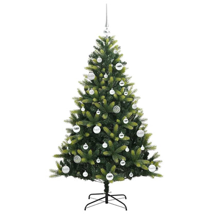 vidaXL Artificial Hinged Christmas Tree 150 LEDs Green 150 cm