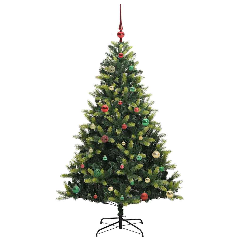 vidaXL Artificial Hinged Christmas Tree 150 LEDs Green 150 cm