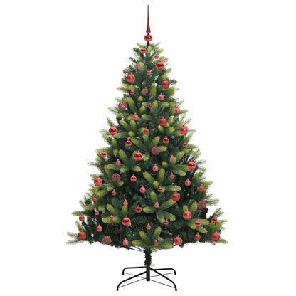 vidaXL Artificial Hinged Christmas Tree 300 LEDs Green 180 cm