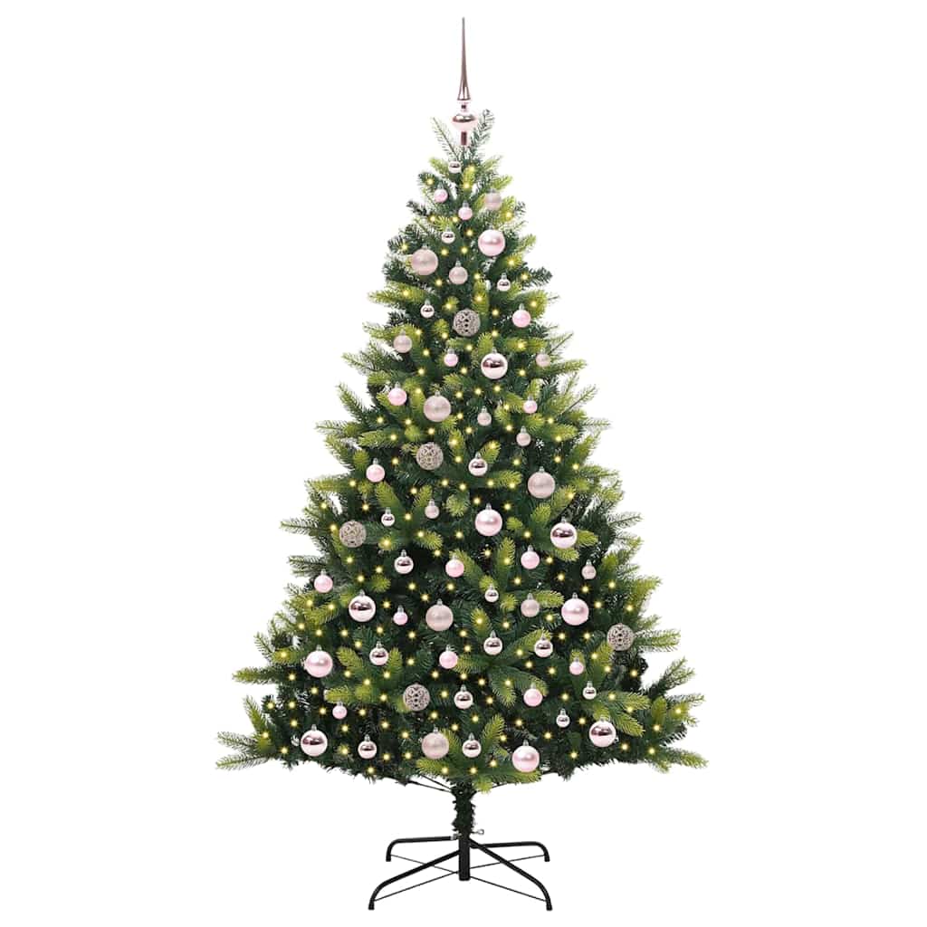 vidaXL Artificial Hinged Christmas Tree 300 LEDs Green 180 cm