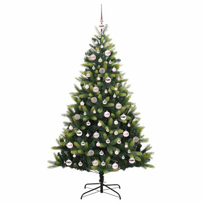 vidaXL Artificial Hinged Christmas Tree 300 LEDs Green 180 cm