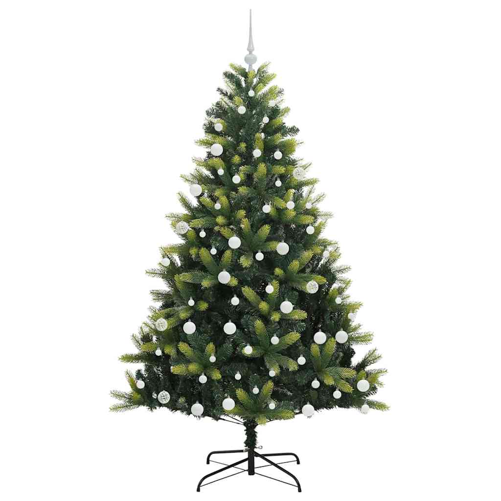 vidaXL Artificial Hinged Christmas Tree 300 LEDs Green 180 cm