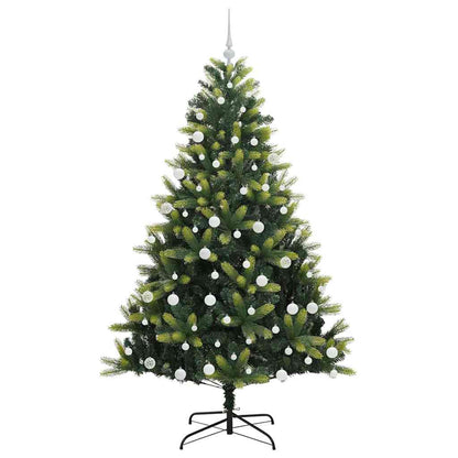 vidaXL Artificial Hinged Christmas Tree 300 LEDs Green 180 cm
