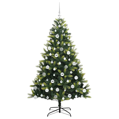 vidaXL Artificial Hinged Christmas Tree 300 LEDs Green 180 cm