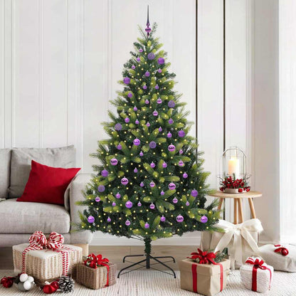 vidaXL Artificial Hinged Christmas Tree 300 LEDs Green 180 cm