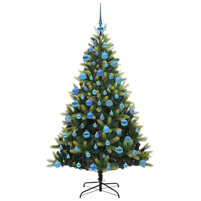 vidaXL Artificial Hinged Christmas Tree 300 LEDs Green 180 cm