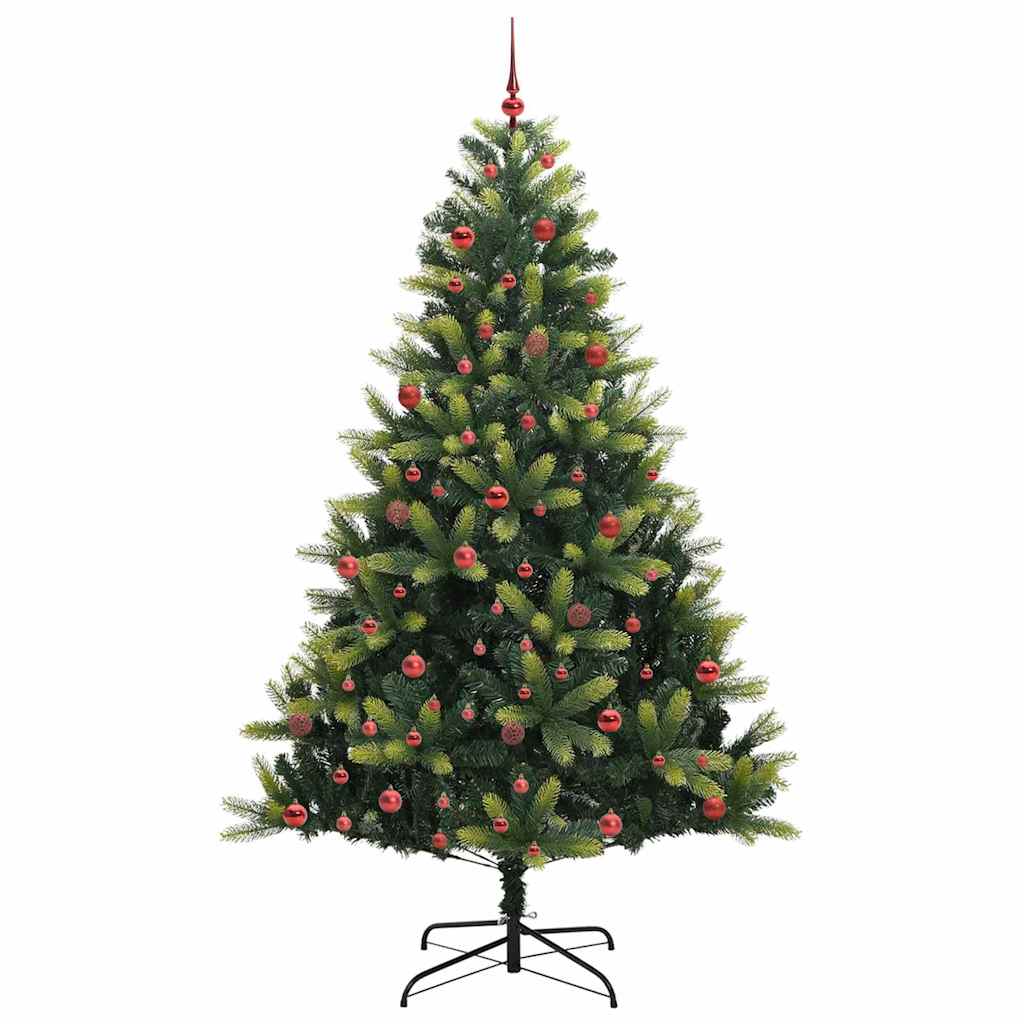 vidaXL Artificial Hinged Christmas Tree 300 LEDs Green 210 cm
