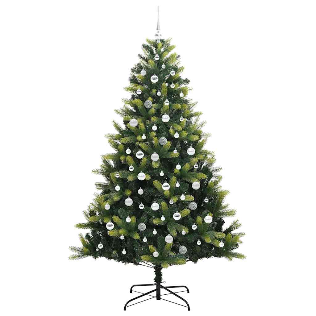 vidaXL Artificial Hinged Christmas Tree 300 LEDs Green 210 cm