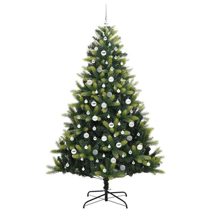 vidaXL Artificial Hinged Christmas Tree 300 LEDs Green 210 cm
