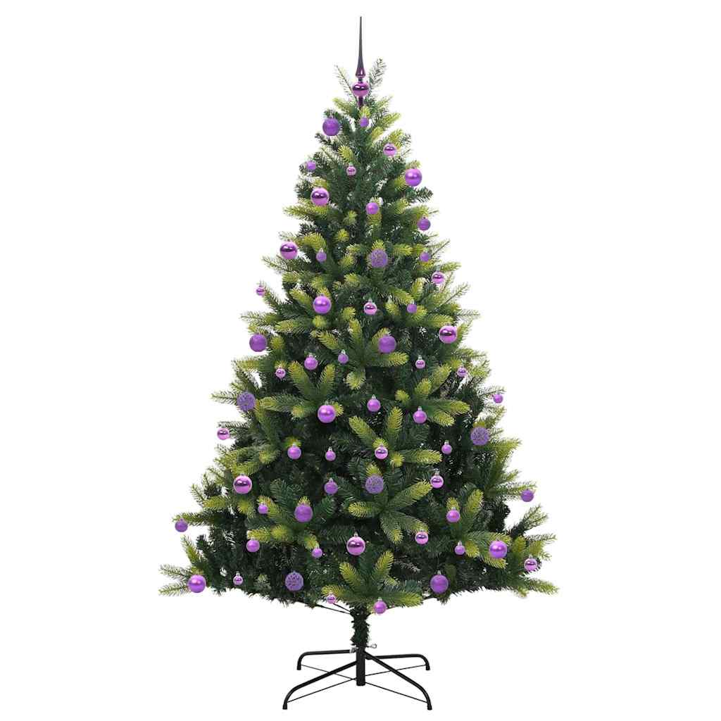 vidaXL Artificial Hinged Christmas Tree 300 LEDs Green 210 cm