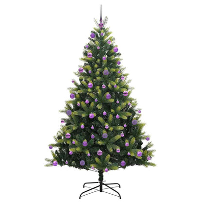 vidaXL Artificial Hinged Christmas Tree 300 LEDs Green 210 cm