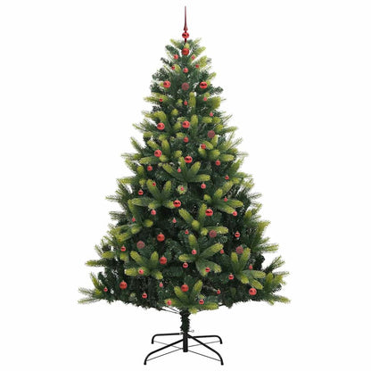 vidaXL Artificial Hinged Christmas Tree 300 LEDs Green 240 cm