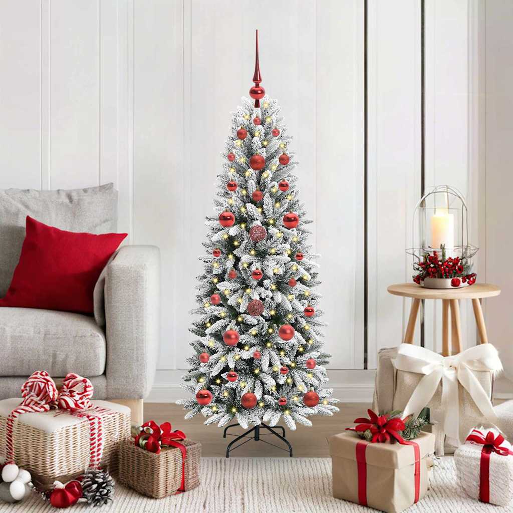 vidaXL Artificial Christmas Tree with 150 LEDs with Stand White 120 cm