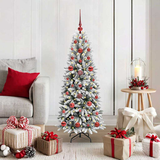 vidaXL Artificial Christmas Tree with 150 LEDs with Stand White 120 cm