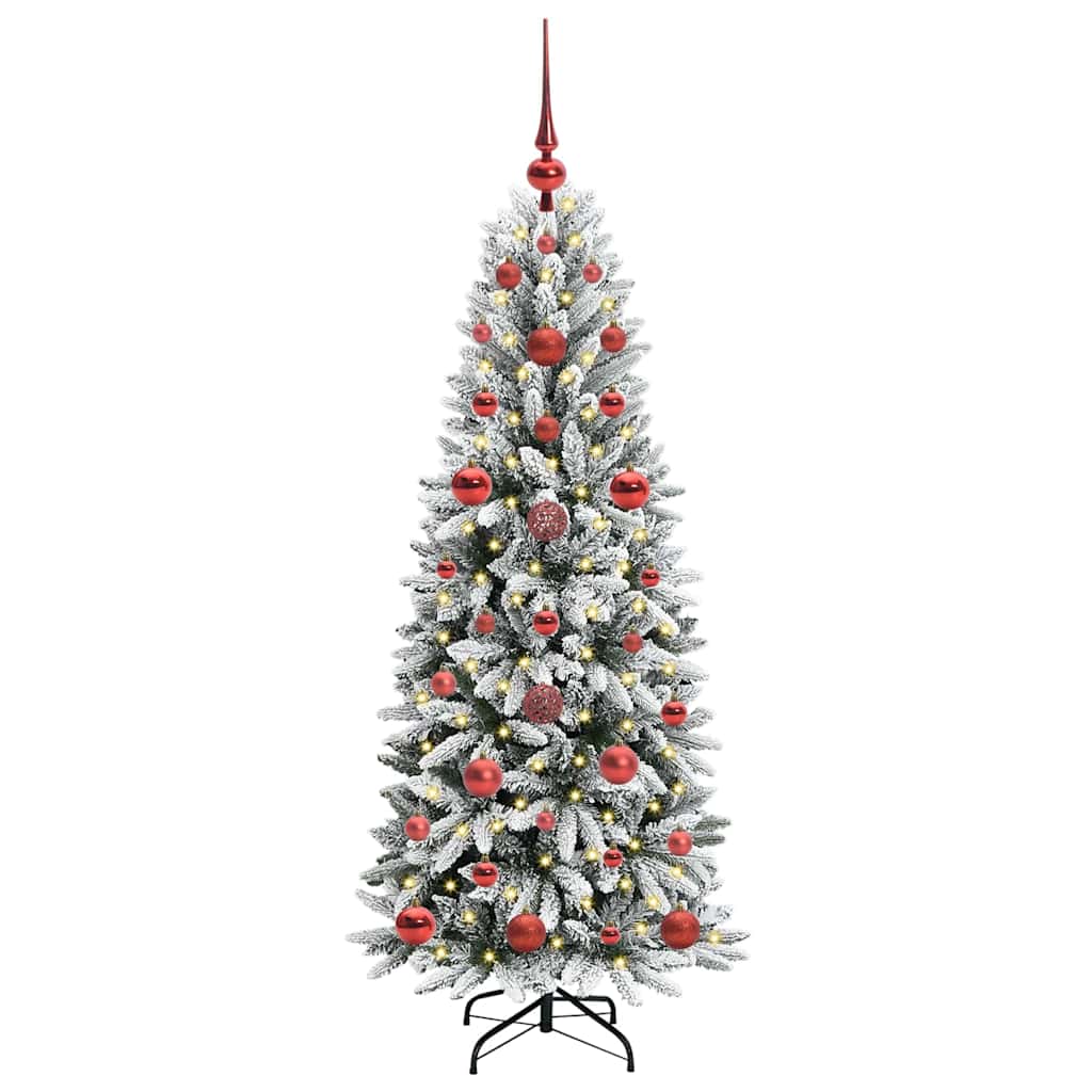 vidaXL Artificial Christmas Tree with 150 LEDs with Stand White 120 cm