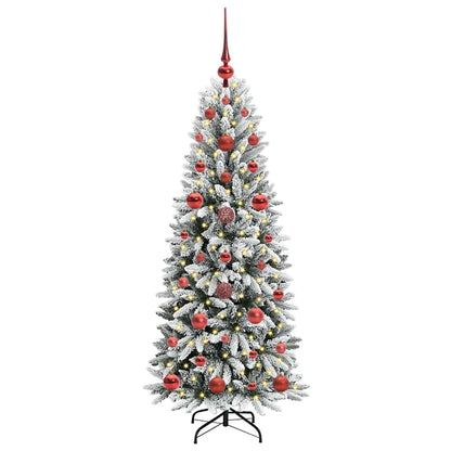 vidaXL Artificial Christmas Tree with 150 LEDs with Stand White 120 cm