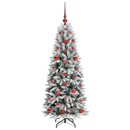 vidaXL Artificial Christmas Tree with 150 LEDs with Stand White 120 cm