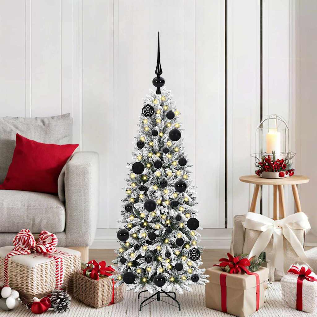vidaXL Artificial Christmas Tree with 150 LEDs with Stand White 120 cm