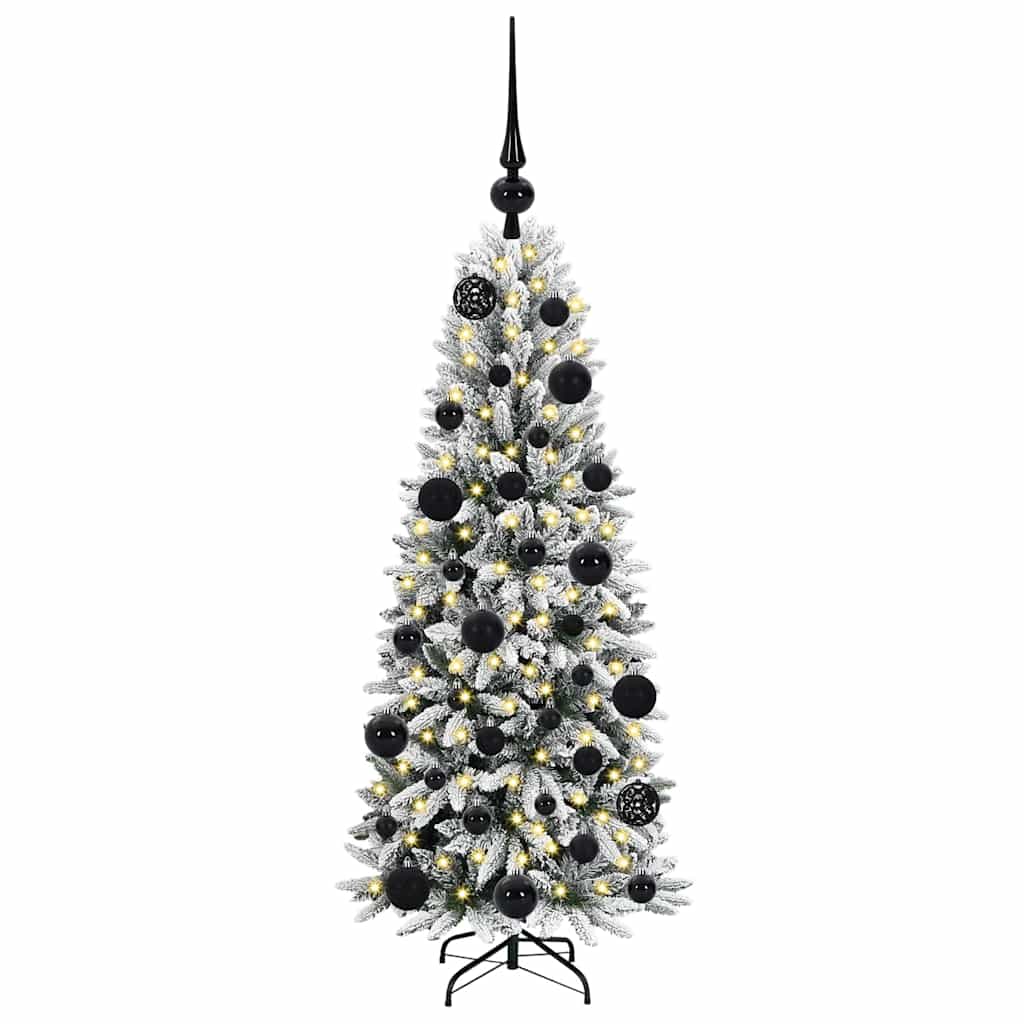 vidaXL Artificial Christmas Tree with 150 LEDs with Stand White 120 cm