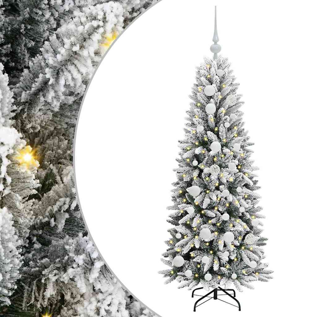 vidaXL Artificial Christmas Tree with 150 LEDs with Stand White 120 cm