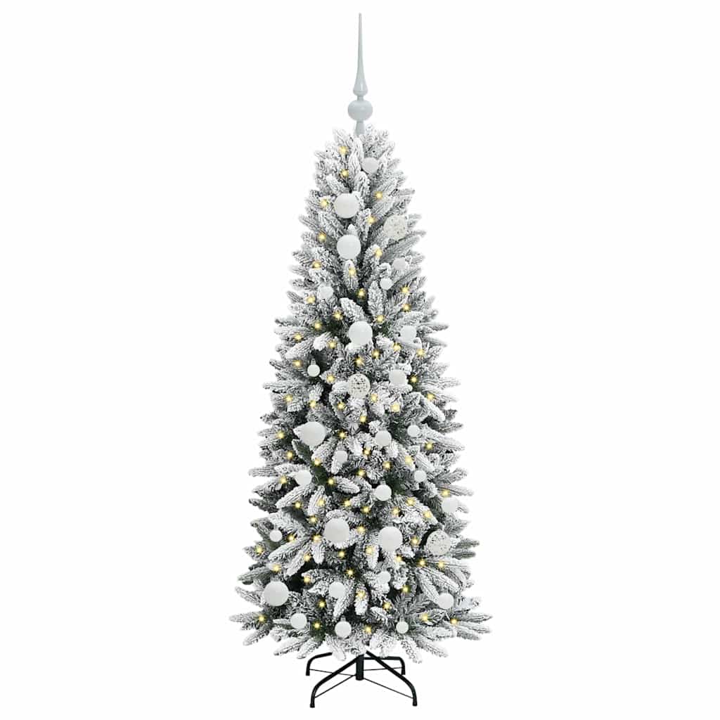 vidaXL Artificial Christmas Tree with 150 LEDs with Stand White 120 cm