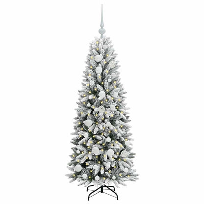 vidaXL Artificial Christmas Tree with 150 LEDs with Stand White 120 cm