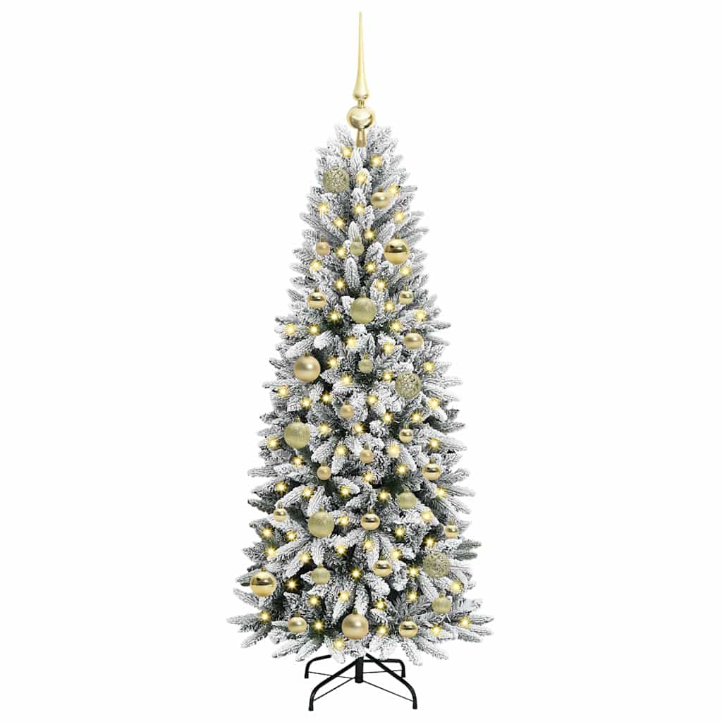 vidaXL Artificial Christmas Tree with 150 LEDs with Stand White 120 cm