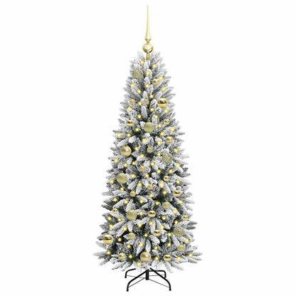 vidaXL Artificial Christmas Tree with 150 LEDs with Stand White 120 cm