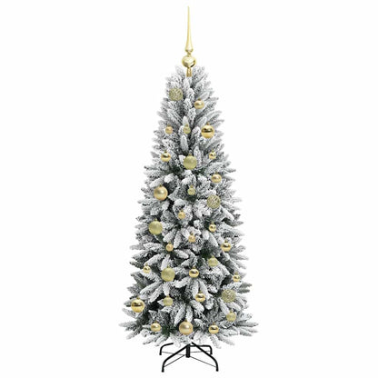vidaXL Artificial Christmas Tree with 150 LEDs with Stand White 120 cm