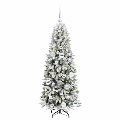 vidaXL Artificial Christmas Tree with 150 LEDs with Stand White 120 cm