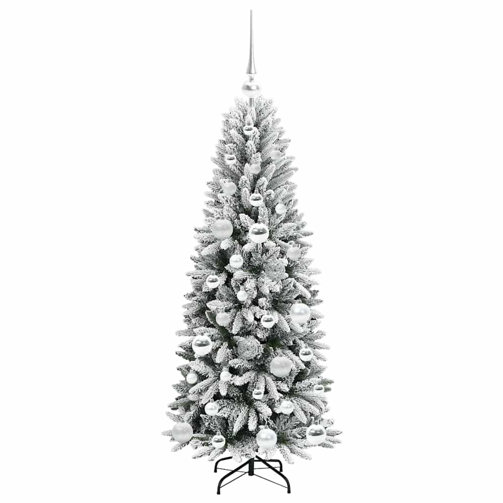 vidaXL Artificial Christmas Tree with 150 LEDs with Stand White 120 cm