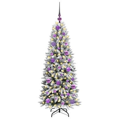 vidaXL Artificial Christmas Tree with 150 LEDs with Stand White 120 cm