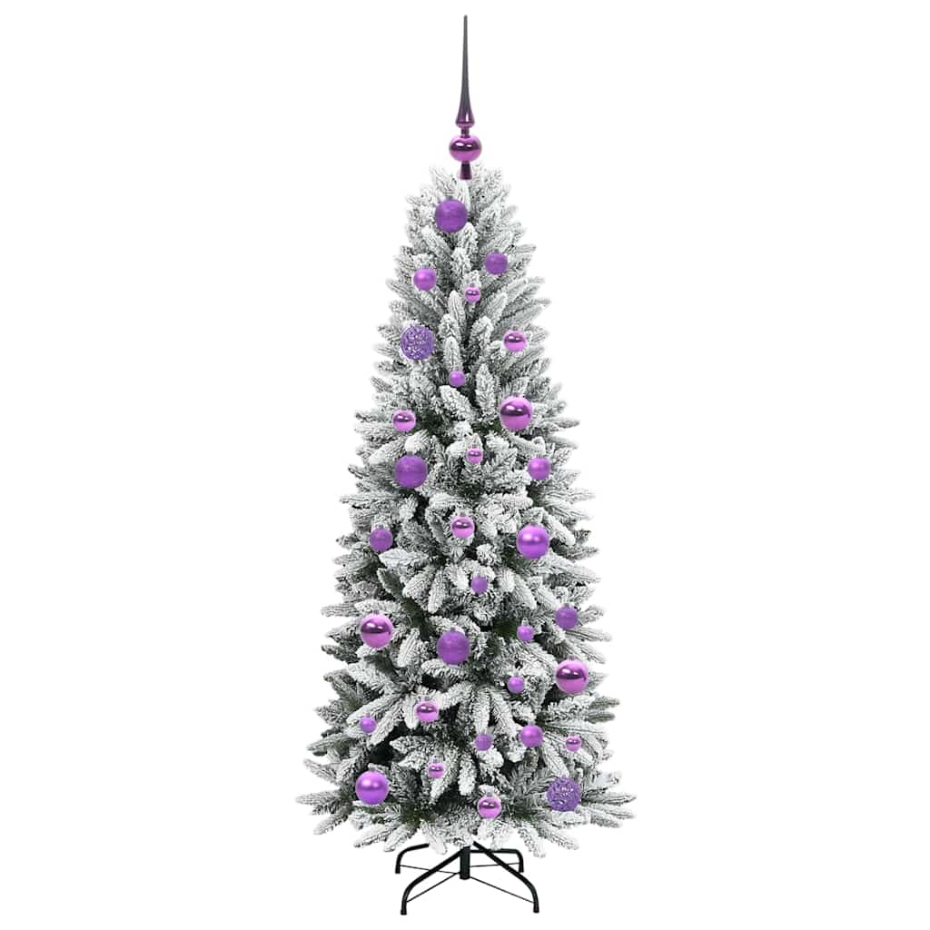 vidaXL Artificial Christmas Tree with 150 LEDs with Stand White 120 cm