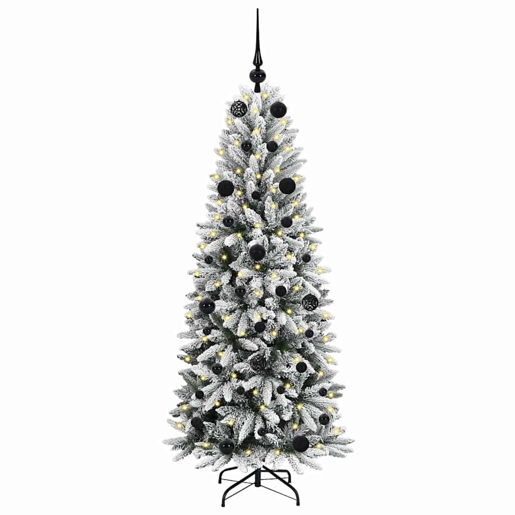 vidaXL Artificial Christmas Tree with 150 LEDs with Stand White 150 cm