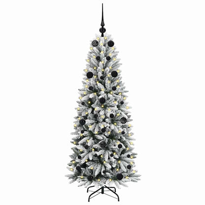 vidaXL Artificial Christmas Tree with 150 LEDs with Stand White 150 cm