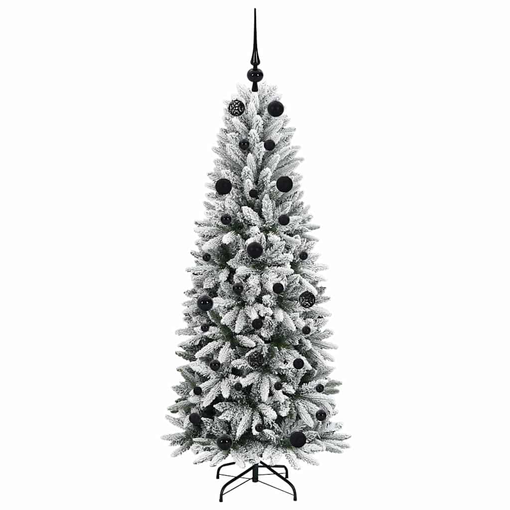 vidaXL Artificial Christmas Tree with 150 LEDs with Stand White 150 cm