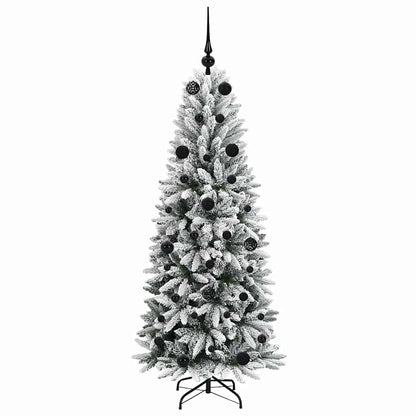 vidaXL Artificial Christmas Tree with 150 LEDs with Stand White 150 cm