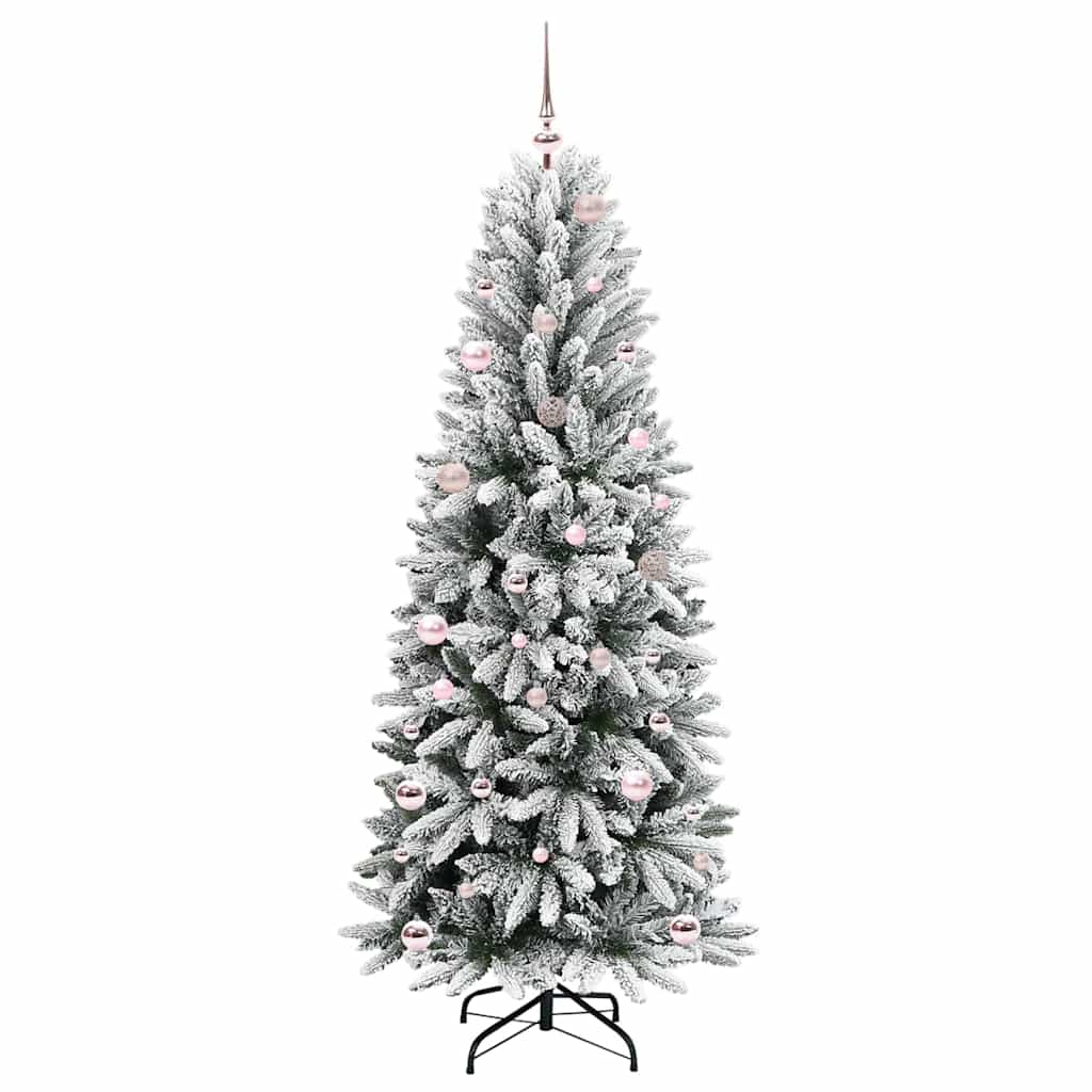 vidaXL Artificial Christmas Tree with 150 LEDs with Stand White 150 cm