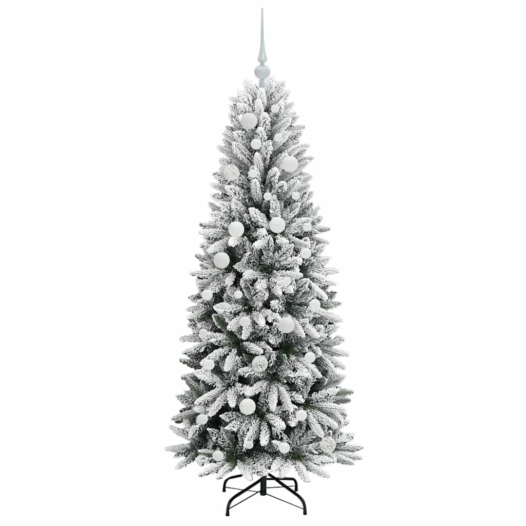 vidaXL Artificial Christmas Tree with 150 LEDs with Stand White 150 cm