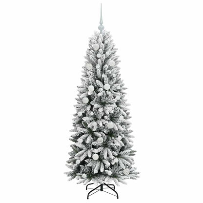 vidaXL Artificial Christmas Tree with 150 LEDs with Stand White 150 cm