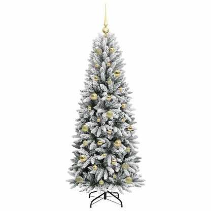 vidaXL Artificial Christmas Tree with 150 LEDs with Stand White 150 cm